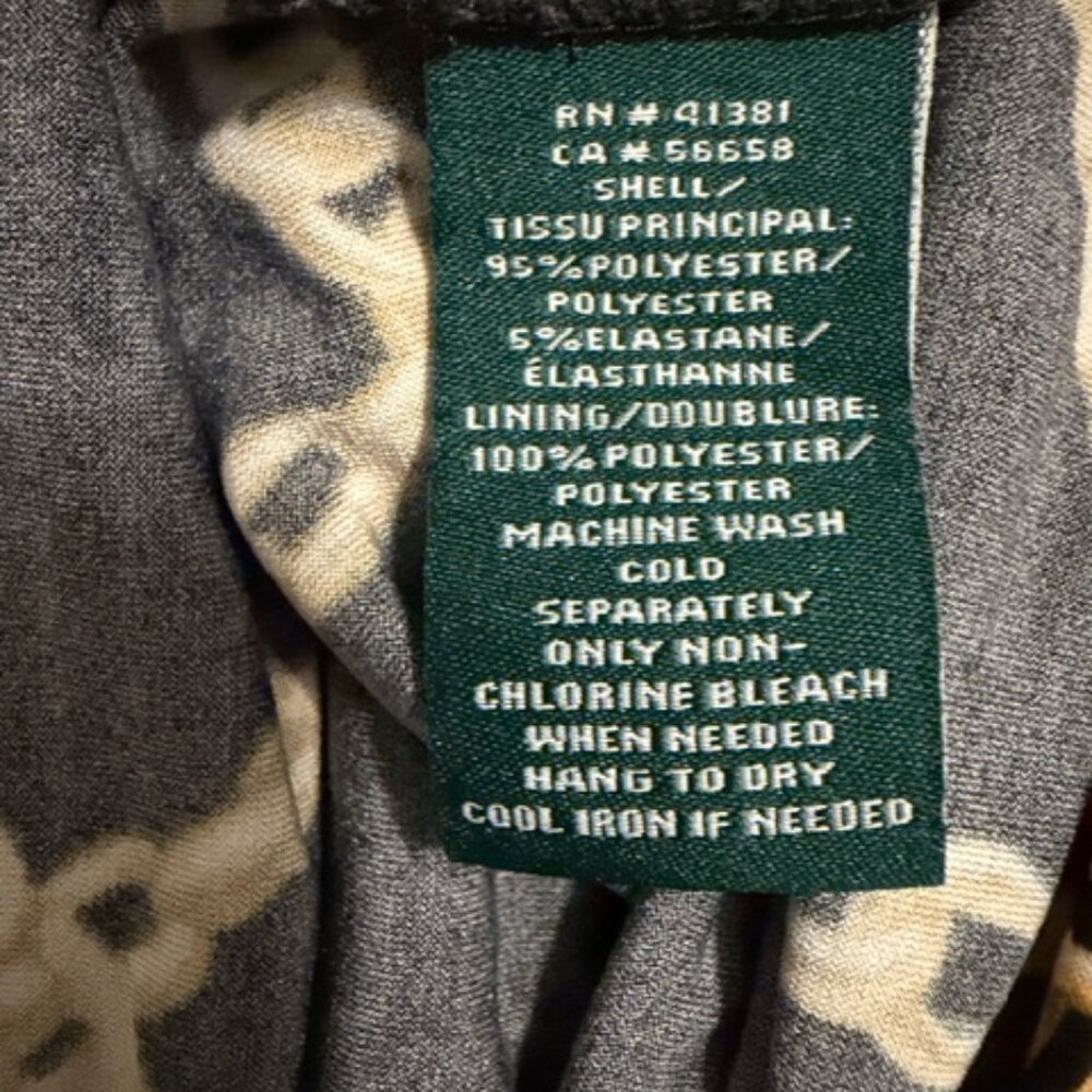 Lauren Ralph Lauren Dress Women sz 6 Black Gold Chain Print Classic Old Money - Picture 8 of 10